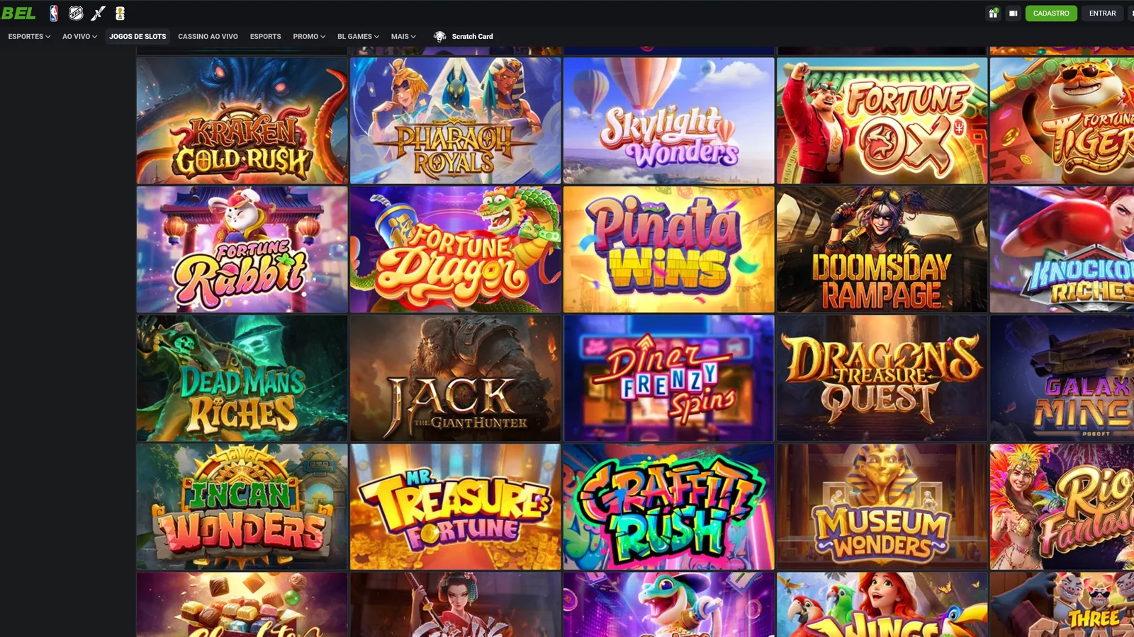 BetLabel: melhor plataforma chinesa para cassino e slots PG Soft em 2026 BetLabel lobby de slots PG Soft com Fortune Tiger, Fortune Ox, Fortune Dragon e Fortune Rabbit — plataforma chinesa do grupo 22Bet.