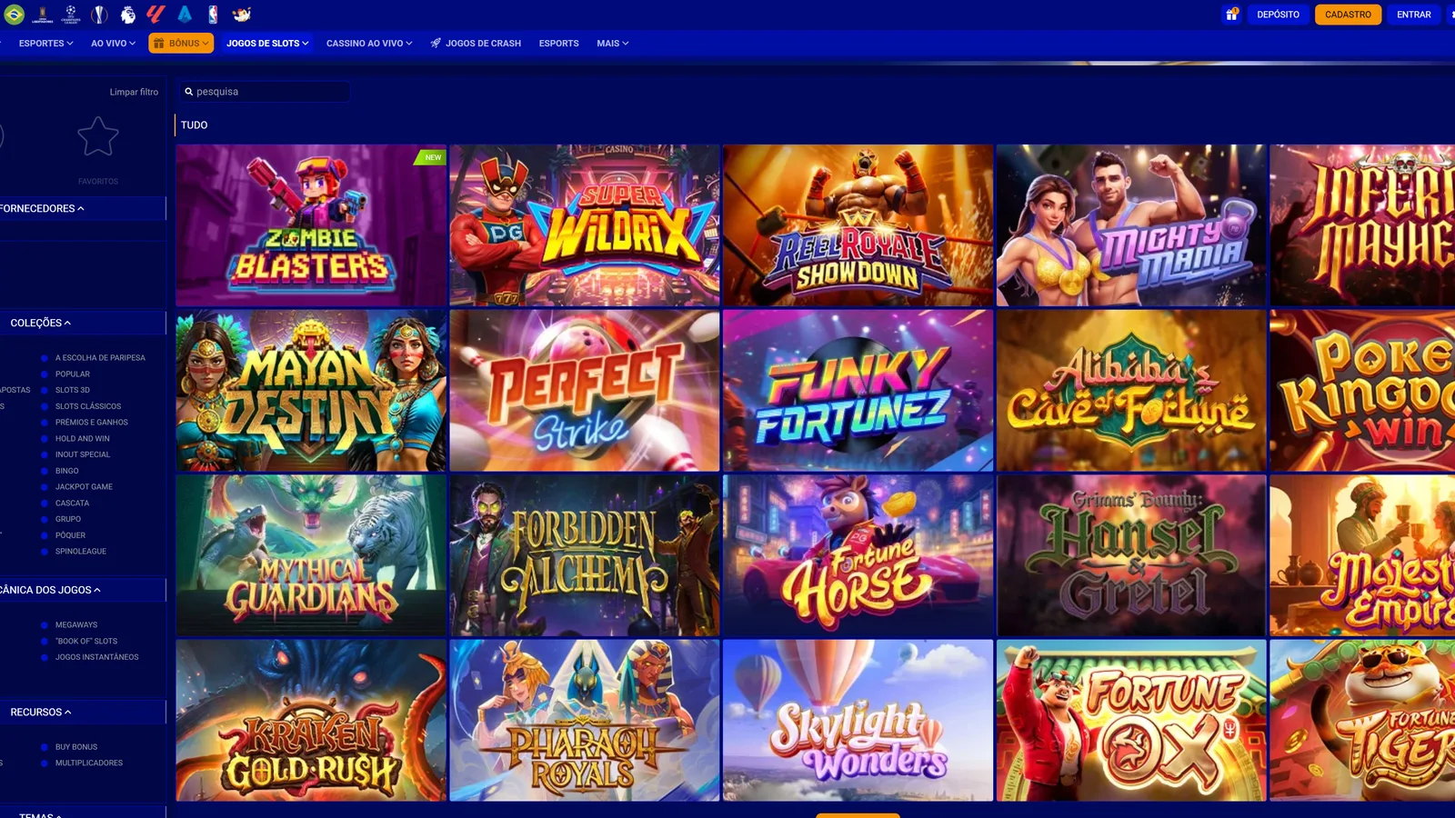 PariPesa: casa de aposta chinesa com pacote cassino até R$8.150 + 150 giros PariPesa lobby de slots PG Soft com Mayan Destiny, Funky Fortunez, Mythical Guardians e Fortune Horse — plataforma chinesa com pacote cassino R$8.150.